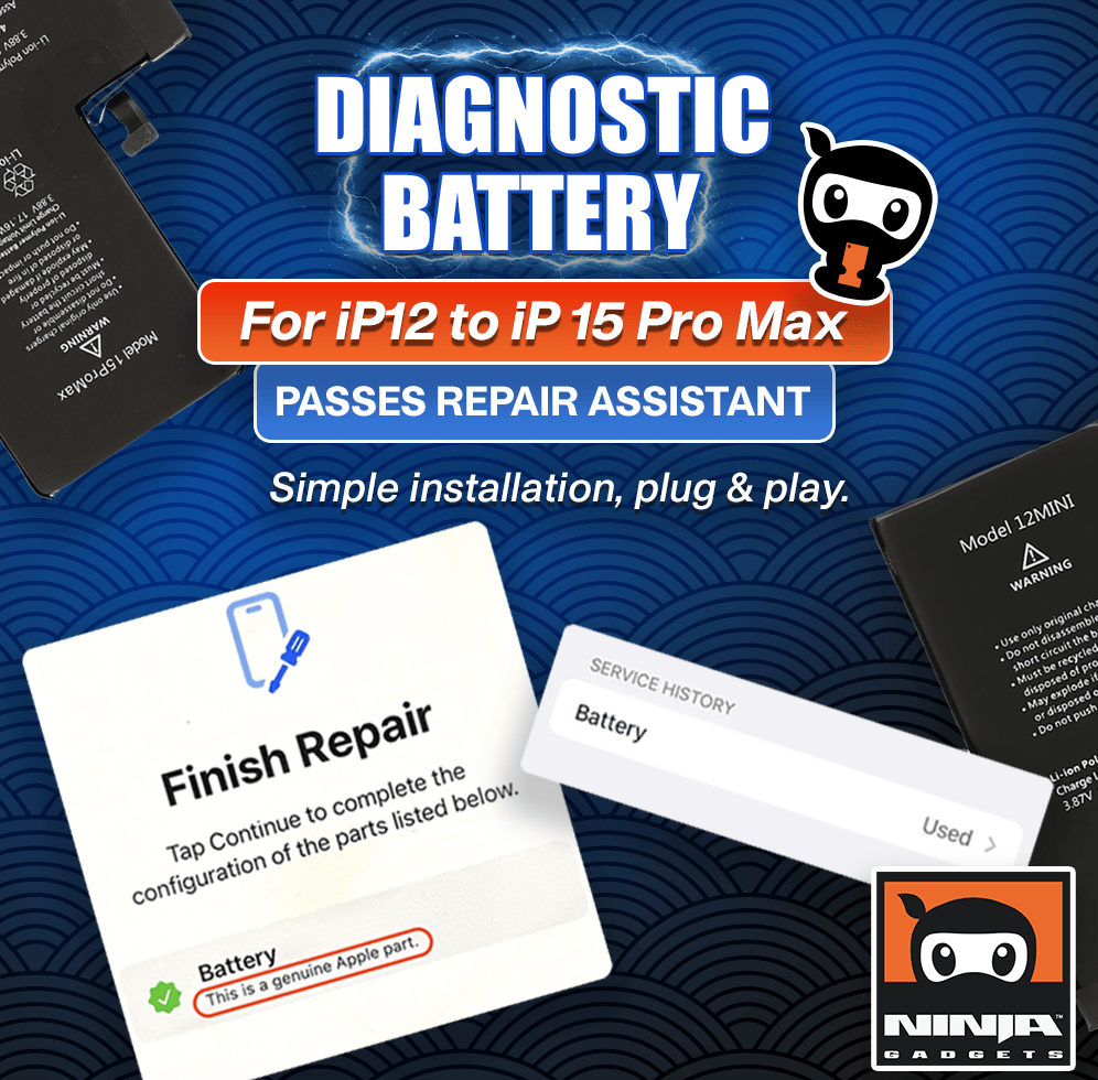 Diagnostic iPhone battery with Battery Health and Parts & Service result