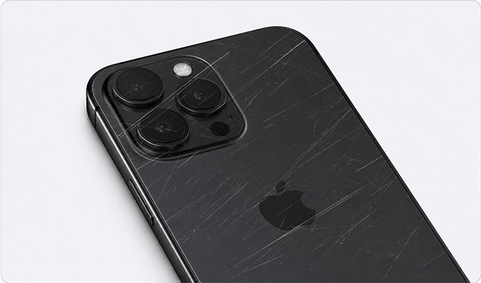 Deep rear glass scratches